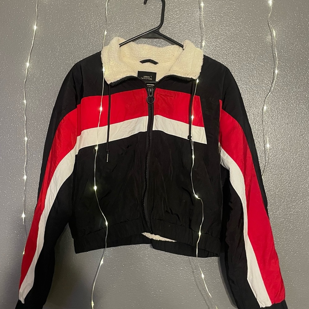 Urban Outfitters Windbreaker | Size Medium | Red, Black, & White